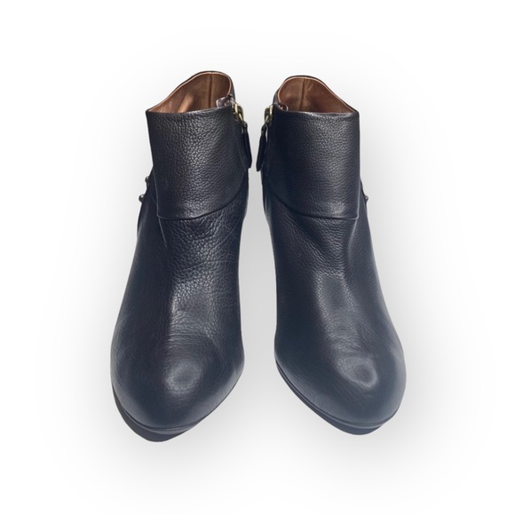 new Banfi Zambrelli ❁ Meadow Heeled Ankle Bootie Boots ❁ Black Leather 39 8.5 9 - Picture 8 of 16